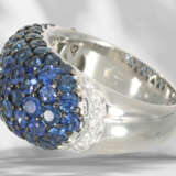 Ring: high-quality cocktail ring with sapphire setting of ve… - photo 4