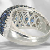 Ring: high-quality cocktail ring with sapphire setting of ve… - photo 5