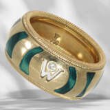 Ring: high-quality designer ring with gold/enamel and brilli… - photo 1
