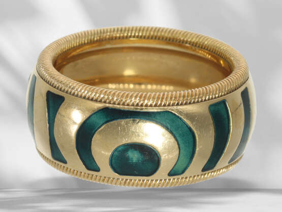 Ring: high-quality designer ring with gold/enamel and brilli… - photo 5