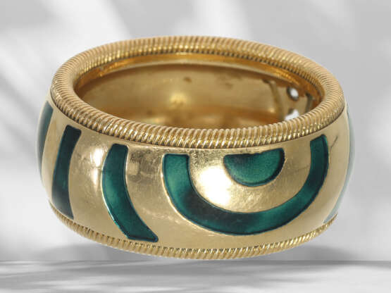 Ring: high-quality designer ring with gold/enamel and brilli… - фото 7