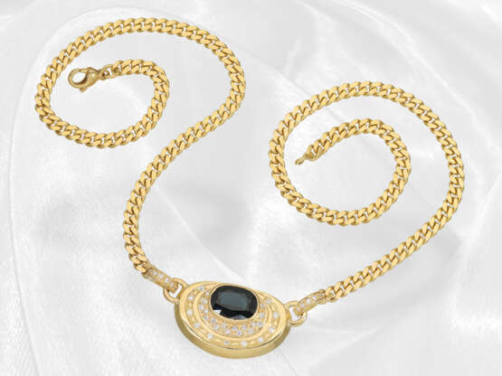 Vintage centrepiece necklace set with sapphires and diamonds… - фото 2