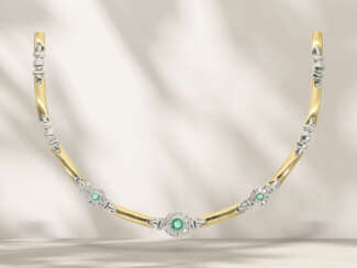 Chain/necklace: high-quality goldsmith's piece with emeralds…