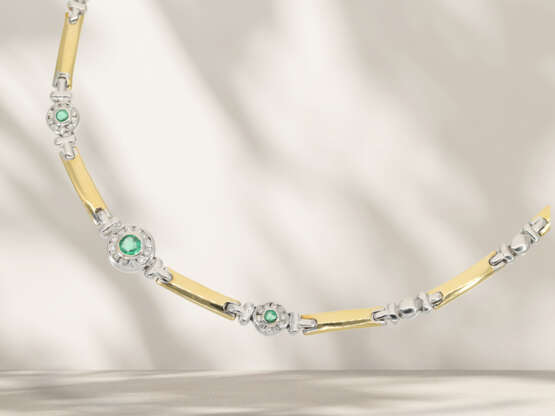 Chain/necklace: high-quality goldsmith's piece with emeralds… - фото 4