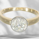Ring: brilliant-cut diamond solitaire goldsmith ring, large … - photo 3
