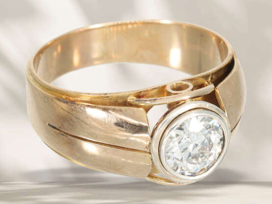 Ring: antique solitaire diamond goldsmith ring, beautiful di… - photo 3