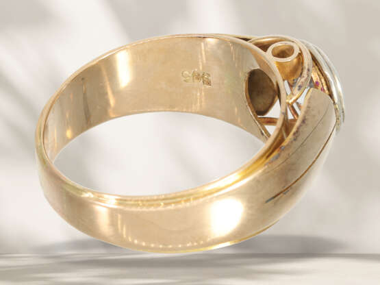 Ring: antiker Solitär- Diamant-Goldschmiedering, schöner Dia… - Foto 4