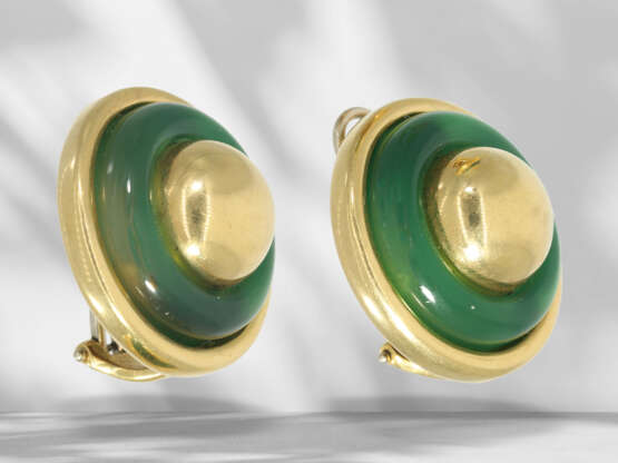 High-quality and unusual designer earrings in 18K gold, inte… - photo 2