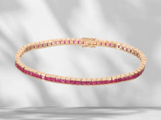 Bracelet: modern and high-quality ruby tennis bracelet in 18…