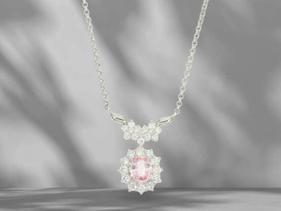 Chain: high-quality, like new platinum necklace with certifi… - photo 1