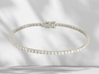 Bracelet: high-quality, handcrafted brilliant-cut diamond/te…