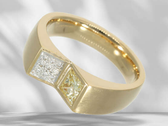 Ring: high-quality, modern brilliant-cut diamond/diamond des… - фото 2