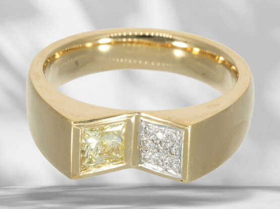 Ring: high-quality, modern brilliant-cut diamond/diamond des… - фото 3