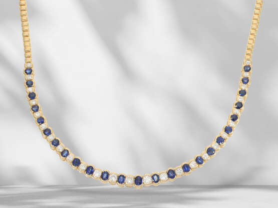 Chain: high-quality vintage sapphire/brilliant necklace, 6.2… - фото 1