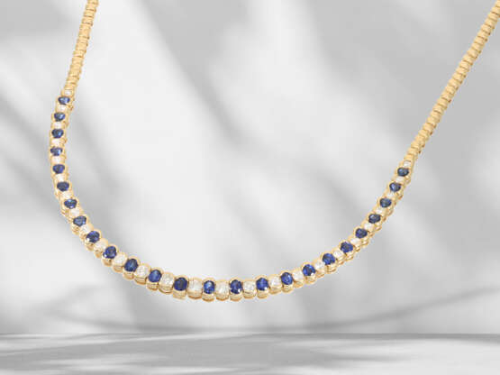 Chain: high-quality vintage sapphire/brilliant necklace, 6.2… - photo 3