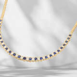 Chain: high-quality vintage sapphire/brilliant necklace, 6.2… - photo 3