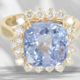 Ring: goldsmith ring with particularly beautiful Ceylon sapp… - фото 4