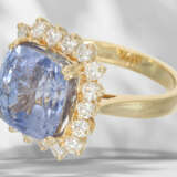 Ring: goldsmith ring with particularly beautiful Ceylon sapp… - фото 6