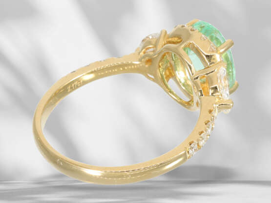Ring: goldsmith ring with extremely rare Paraiba tourmaline … - photo 6
