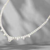 Chain: modern platinum necklace set with diamonds, 5.34ct, l… - photo 3