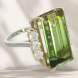 Ring: like new tourmaline/brilliant-cut diamond goldsmith ri… - фото 3