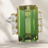 Ring: like new tourmaline/brilliant-cut diamond goldsmith ri… - photo 4
