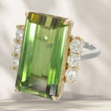 Ring: like new tourmaline/brilliant-cut diamond goldsmith ri… - photo 5
