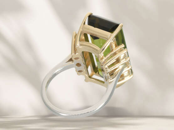 Ring: like new tourmaline/brilliant-cut diamond goldsmith ri… - фото 6