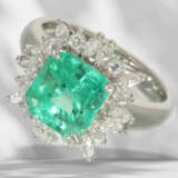 Ring: hochwertiger Platinring mit großem, hochfeinen Smaragd… - Foto 1