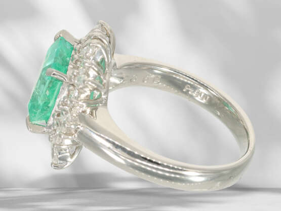 Ring: hochwertiger Platinring mit großem, hochfeinen Smaragd… - Foto 4