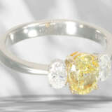 Ring: high-quality diamond ring, centre stone Fancy Intense … - photo 4