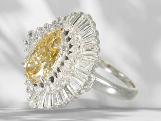 Ring: unique ballerina platinum ring with high-quality diamo… - photo 3