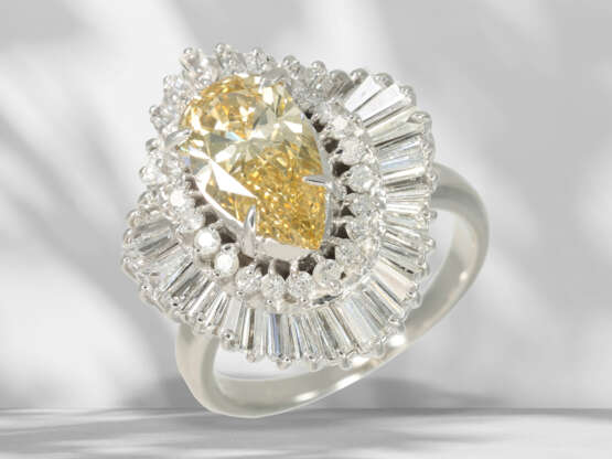 Ring: unique ballerina platinum ring with high-quality diamo… - photo 4