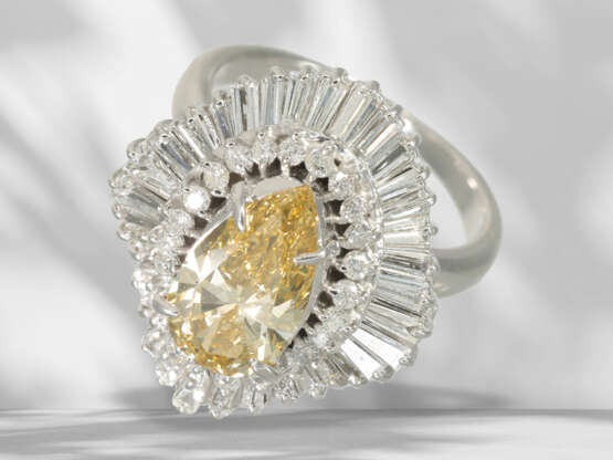 Ring: unique ballerina platinum ring with high-quality diamo… - photo 5