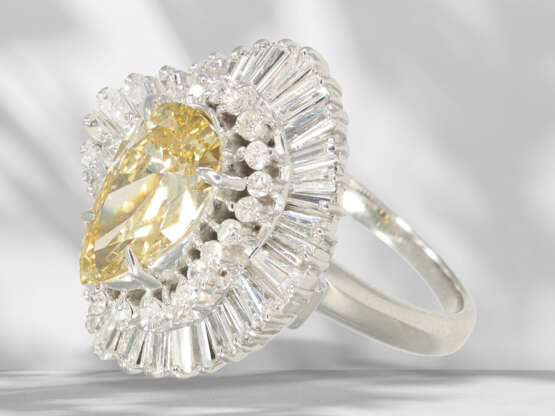 Ring: unique ballerina platinum ring with high-quality diamo… - фото 6