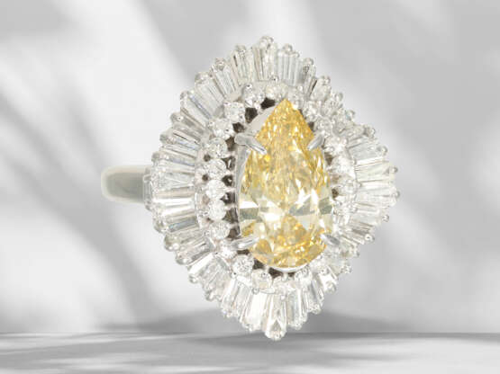 Ring: unique ballerina platinum ring with high-quality diamo… - photo 8
