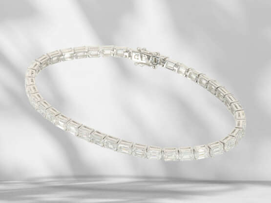 Bracelet: extremely high-quality tennis bracelet with 41 lar… - фото 3