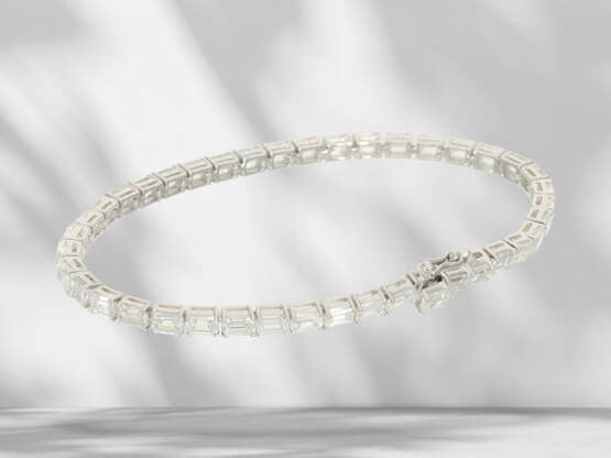 Bracelet: extremely high-quality tennis bracelet with 41 lar… - фото 4