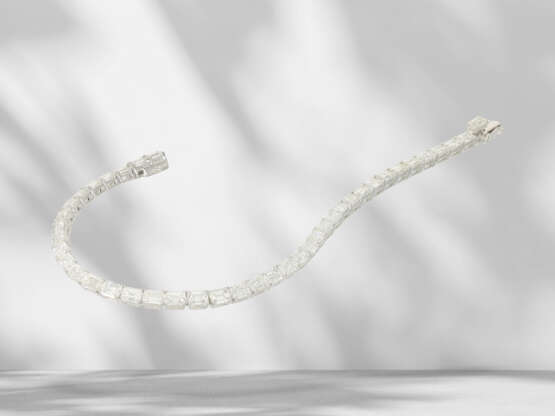 Bracelet: extremely high-quality tennis bracelet with 41 lar… - фото 6