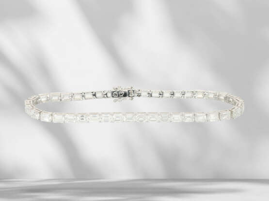 Bracelet: extremely high-quality tennis bracelet with 41 lar… - фото 7