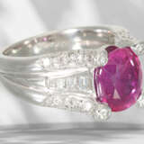 Ring: äußerst wertvoller Rubin/Diamantring, Platin, zertifiz… - Foto 6
