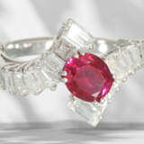 Exclusive ruby/diamond goldsmith ring, ultra-fine carmine re… - photo 2