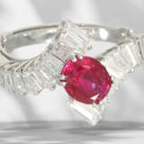 Exclusive ruby/diamond goldsmith ring, ultra-fine carmine re… - photo 3