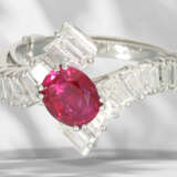 Exclusive ruby/diamond goldsmith ring, ultra-fine carmine re… - photo 4