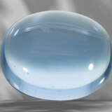 Loose natural maxixe beryl in oval cabochon cut, 24.6ct, blu… - фото 1