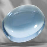 Loose natural maxixe beryl in oval cabochon cut, 24.6ct, blu… - photo 3