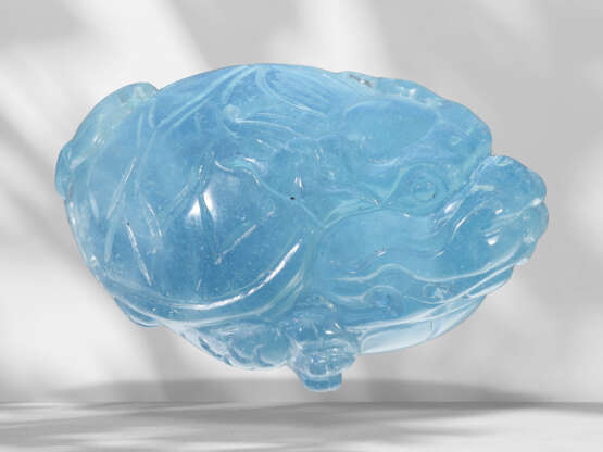 Large fancy carved aquamarine "fantasy design"… - фото 1