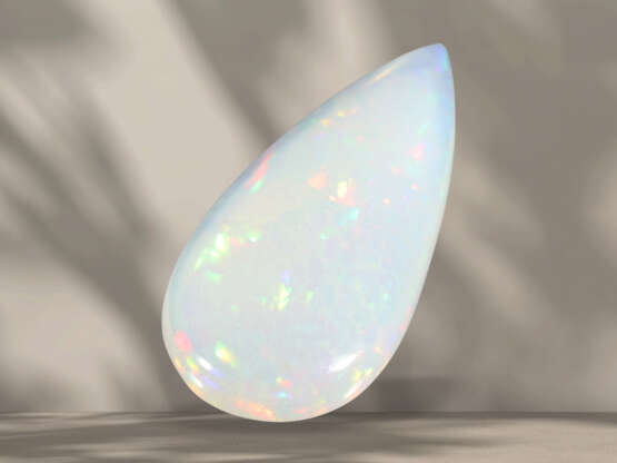 Opal: beautiful opal cabochon in drop shape and with a fine … - photo 2