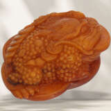 Figure/carving: Asian teak/amber carving, "Money frog/Feng S… - photo 3