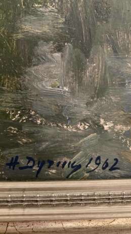 Картина художника Дучиц Н.В. Дучиц Дучиц Canvas on cardboard Oil paint Landscape painting Byelorussia 1962 - photo 4